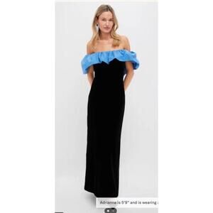 Zanzibar Blue and Black Artemis Dress